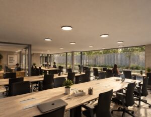 Mesas de trabajo del coworking