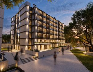 Edificio al atardecer