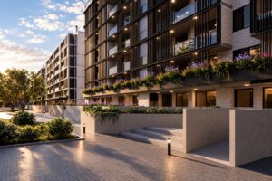 Fachada con balcones